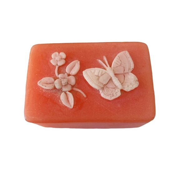 Vintage Design Gifts Int'l Soapstone Trinket Jewelry Box Butterfly Design USA - Picture 1 of 8